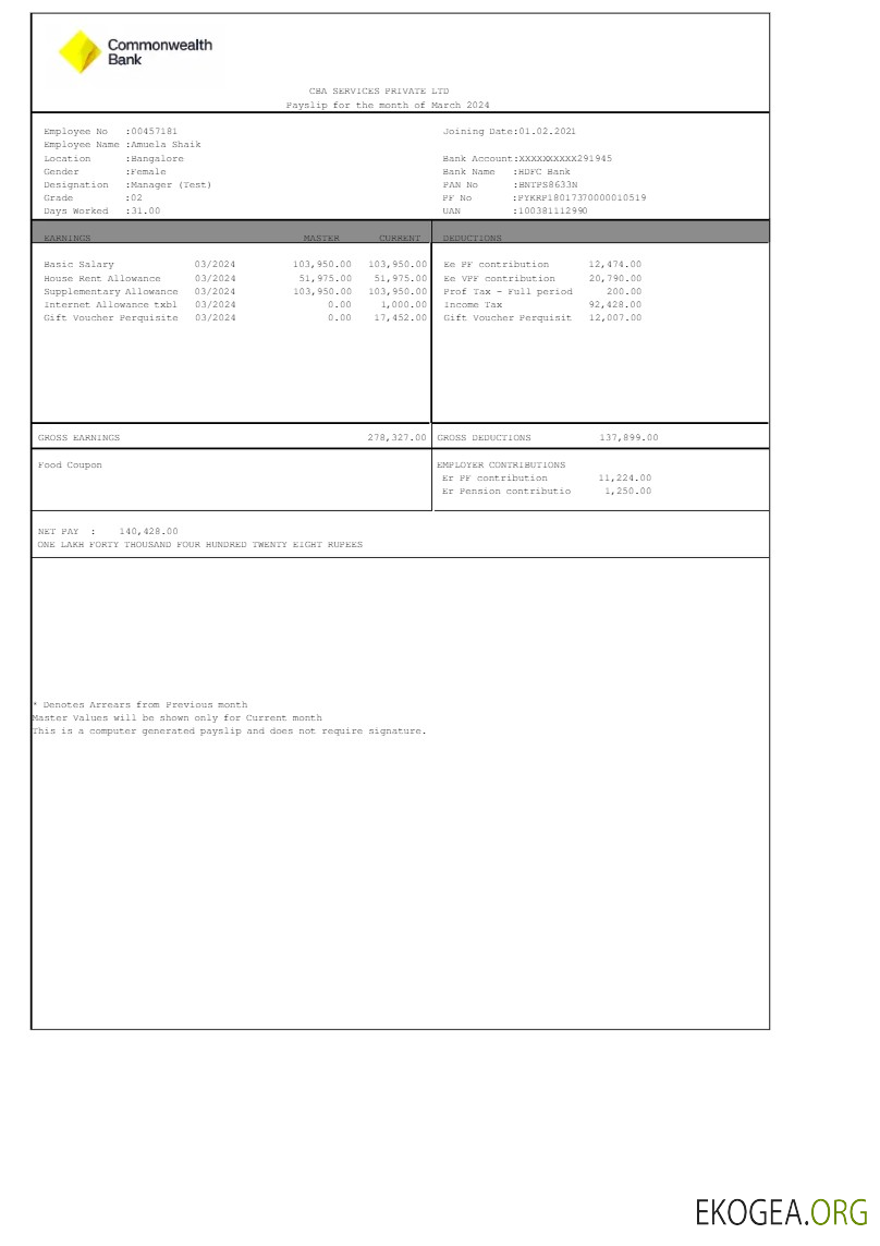 Modèle de fiche de paie des services CBA de la Commonwealth Bank aux formats Word et PDF.pdf, 1